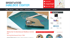 Desktop Screenshot of brentwoodmailbox.com