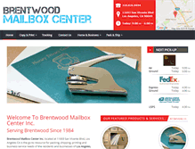 Tablet Screenshot of brentwoodmailbox.com
